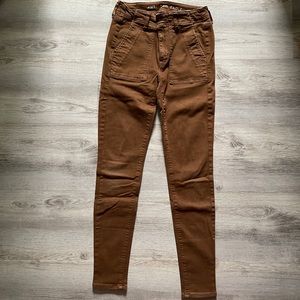 AE Next Level Stretch high rise jegging in rust